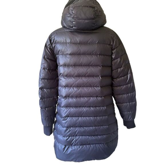 Athleta Snow Down Reversible Parka Jacket Black SIZE S Hooded Puffer - Picture 5 of 16